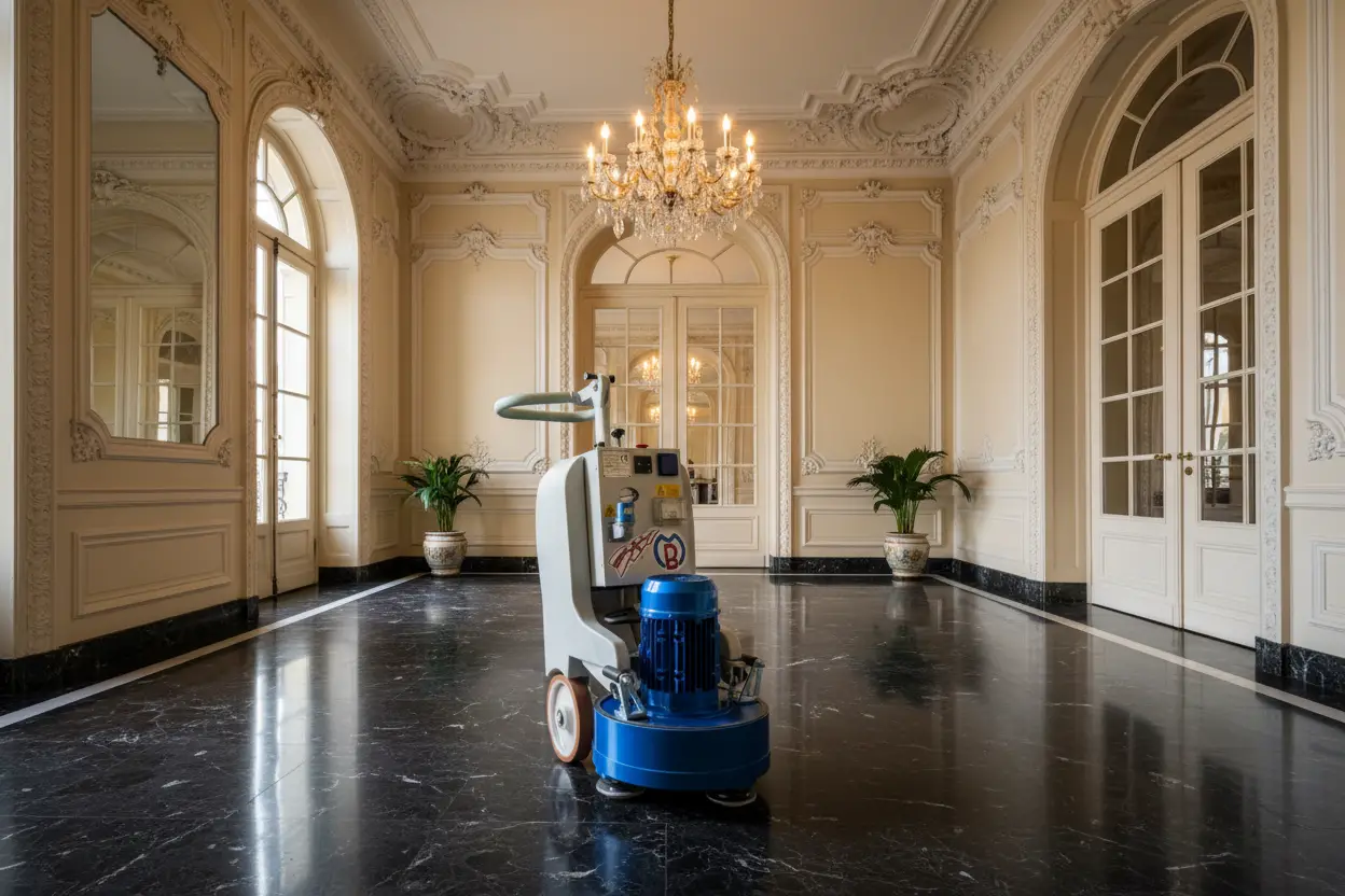 Ponceuse italienne pour rénovation de marbre à Saint-Cloud